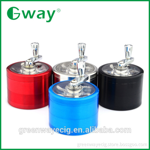 Aluminum 2.5 inch Large 4 layers Hand Crank Herb/Spices Grinder multi colors